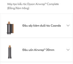Máy tạo kiểu tóc Dyson Airwrap™ Multi-Styler Complete (Đồng và Xám trắng)