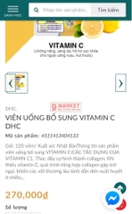 VIÊN UỐNG BỔ SUNG VITAMIN C DHC