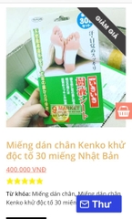 Miếng dán chân khử độc tố To-plan Kenko Nhật Bản