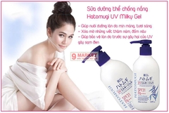 Sữa dưỡng thể chống nắng Hatomugi UV Care Moisturizing  Milky Gel SPF31 PA+++ của Nhật Bản