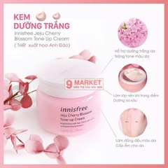 Kem Dưỡng Trắng Da Nâng Tone Tức Thì Innisfree Jeju Cherry Blossom Tone-Up Cream