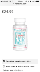 Hairburst - Viên uống hỗ trợ mọc tóc của Anh