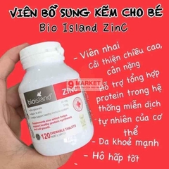 Viên uống bổ sung kẽm Bio Island Zinc –  Giúp bé phát triển toàn diện