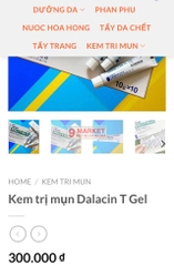 Kem trị mụn Dalacin T Gel 1%