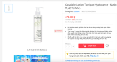 Nước Hoa Hồng Caudalie Lotion Tonique Hydratant