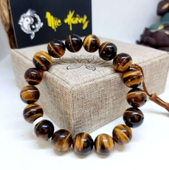 Vòng Đá Mắt Hổ Vàng Nâu 10mm Vip 5A Vòng Đá Mắt Hổ Vàng Nâu 10mm Vip 5A