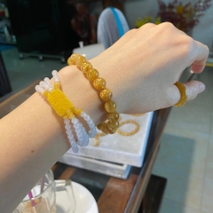 Vòng đá Thạch Anh Tóc Vàng tự nhiên 10mm VIP Vòng đá Thạch Anh Tóc Vàng tự nhiên 10mm VIP