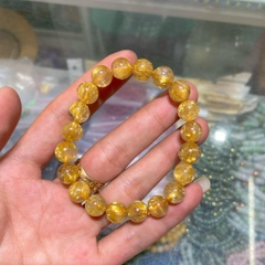 Vòng đá Thạch Anh Tóc Vàng tự nhiên 9-10mm Vòng đá Thạch Anh Tóc Vàng tự nhiên 9-10mm