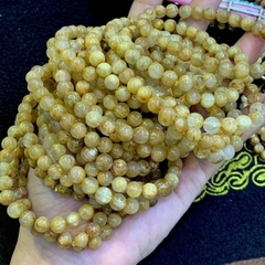 Vòng tay đá Thạch Anh Tóc Vàng tự nhiên 7mm Vòng tay đá Thạch Anh Tóc Vàng tự nhiên 7mm