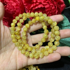 Vòng đá Thạch Anh Tóc Vàng tự nhiên quấn tay 5-7,5mm Vòng đá Thạch Anh Tóc Vàng tự nhiên quấn tay 5-7,5mm