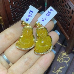 Mặt đá Thạch Anh Tóc Vàng tự nhiên vàng 10k Hồ Ly Đuôi Dài Mặt đá Thạch Anh Tóc Vàng tự nhiên vàng 10k Hồ Ly Đuôi Dài