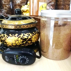 Bột Trầm Hương Tự Nhiên SVIP 100g + Lư Điện Bột Trầm Hương Tự Nhiên SVIP 100g + Lư Điện