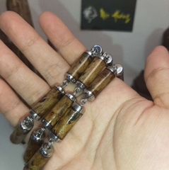 Dây Chuyền San Hô Vua Tự Nhiên Đốt Trúc 10mm Bọc Innox Dây Chuyền San Hô Vua Tự Nhiên Đốt Trúc 10mm Bọc Innox