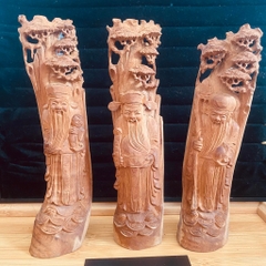 Tượng tam đa Phúc - Lộc - Thọ đúng gốc tùng gỗ hoàng đàn cao 20cm Tượng tam đa Phúc - Lộc - Thọ đúng gốc tùng gỗ hoàng đàn cao 20cm