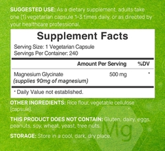 Deal Supplement Magnesium Glycinate 500mg (240 Viên Veggie)