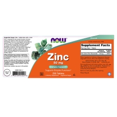 Now Zinc Gluconate 50mg (250 Viên)