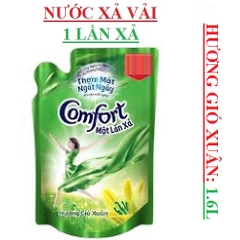 Nước xả vải đậm đặc 1 lần xả comfort 1.6L/túi hương ban mai, hương gió xuân