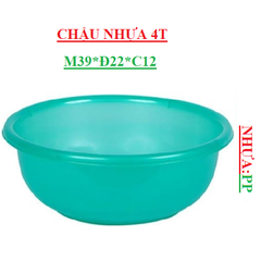 Chậu nhựa cạnh tròn 4T (2406) M39*Đ22*C12cm Việt Nhật