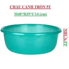 Chậu nhựa cạnh tròn 5T (2507) M48*Đ30*C15cm Việt Nhật