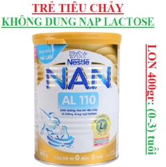 Sữa dành cho trẻ tiêu chảy, không dung nạp lactose Nan AL 110 lon 400gr