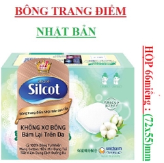 Bông tẩy trang Silcost Premium 66 miếng (72x55)mm, Silcost 82 miếng (66x50)mm