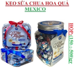 Kẹo sữa chua hoa quả arcor butter toffees grieco hộp