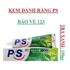 Kem đánh răng PS bảo vệ 123, trà xanh, ngừa sâu răng  tuýp 190gr