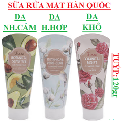 Sữa rửa mặt Hàn quốc Fiore cho da hỗn hợp, cho da khô, cho da nhạy cảm tuýp 120gr