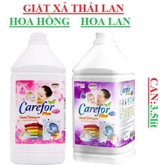 Nước giặt xả thái lan carefore can trụ 3500ml hương hoa lan, hương hoa hồng