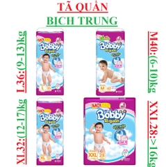 Tã quần Bobby Fresh pants XL34, L38, XXL30, M42(bịch trung)