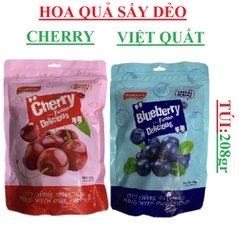 Quả việt quất, cherry sấy dẻo túi 208gr