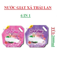 Nước giặt xả đậm đặc 6in1  thái lan sanzoft túi 2000ml