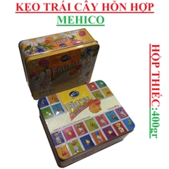 Kẹo hoa quả hỗn hợp arcor frutal natural and fresh mehico hộp 400gr