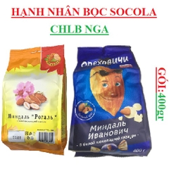 Kẹo IVAN Nga hạnh nhân  bọc socola trắng gói