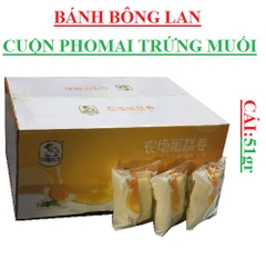 Bánh bông ban cuộn pho mai trứng muối LEISURE FARM cái 51gr