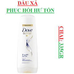 Dầu gội dove 340gr, Dầu xả dove chai 335gr; Phục hồi hư tổn, Dưỡng tóc bồng bềnh