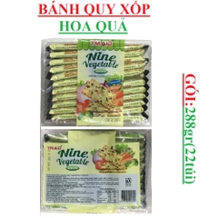 Bánh hoa quả quy xốp Nine Vegatable biscuits YMAID