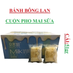 Bánh bông ban cuộn pho mai sữa BEIJIYA cái 51gr (thùng 2kg)