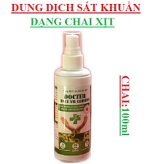 Dung dịch xịt khuẩn sát khuẩn khô doctor anti vr corona chai 100ml