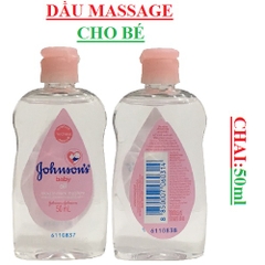 Dầu masage và dưỡng ẩm cho bé Johnson's baby oil chai 50ml