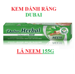 Kem đánh răng Dubai Dabur Herbal chiết xuất từ lá Neem  155g