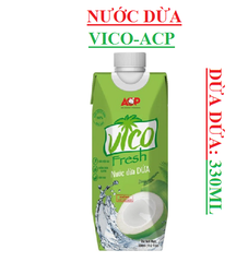 Nước dừa Organic Vico Fresh ACP 330ml (vị dừa xiêm- dừa dứa)