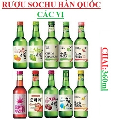 Rượu soju (sochu) Hàn quốc chai