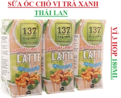 Sữa hạt Thái Lan 137 degrees 180ml, hạnh nhân, óc chó, matcha, không đường