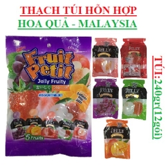 Thạch túi fruit petit trái cây hỗn hợp túi 240gr