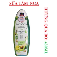 Sữa tắm Nga hương quả bơ lavender 430ml  svoboda vàng chanh