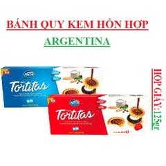 Bánh quy kem hỗn hợp Arcor tortitas hộp giấy