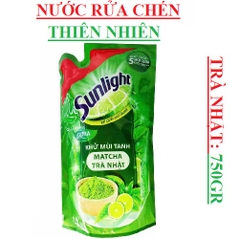 Nước rửa chén Sunlight túi 750g Trà nhật, thiên nhiên