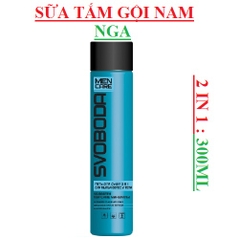 Dầu gội sữa tắm Nga 2in1 dành cho nam svoboda lọ 300ml xanh trời