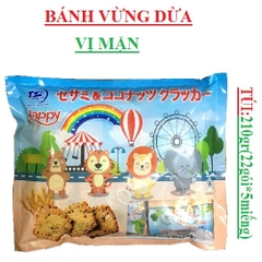 Bánh mặn vừng dừa Happy VietNam food gói 210g